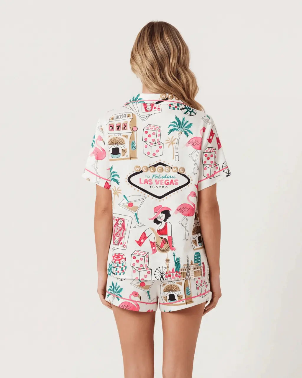 Las Vegas Nevada City Print Pajama Set - OMFORT