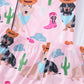 Cowgirl Dachshund Dog Cactus Print Pajama Set - OMFORT