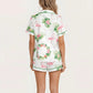 Watercolor Flamingo Silky Pajama Set - OMFORT