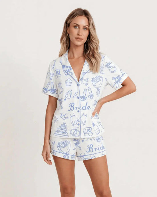 Bride Bridesmaid Bridal Party Wedding Pajama Set - OMFORT