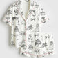 Hand Drawn Wedding Champagne Wedding Pajama Set - OMFORT