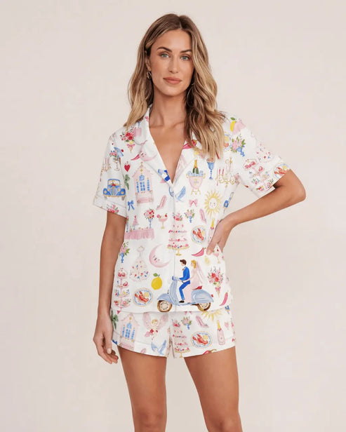 Whimsical Wedding Bride Groom Cake Bouquet Food Pajama Set - OMFORT