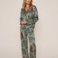 Retro Tiger Peacock Floral Pajama Set OMFORT