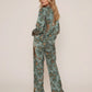 Retro Tiger Peacock Floral Pajama Set OMFORT