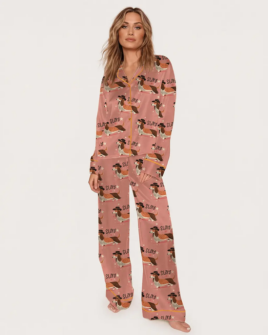 Western Cowgirl Hat Dog Pajama Set - OMFORT