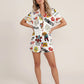 Puerto Rico Travel Print Pajamas Set OMFORT