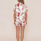 Pepper Drink Coquette Bow Short Pajama Set OMFORT