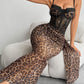 Leopard Print Corset Maxi Pencil Dress - OMFORT