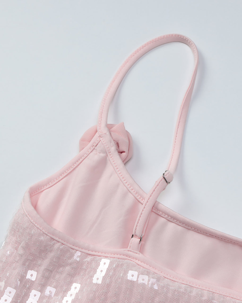 Sexy Sequin Bandeau Mesh Panel Mini Dress - OMFORT