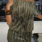 Tie Dye Off Shoulder Mini Dress - OMFORT