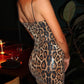 Sequin Leopard Print Mini Bodycon Dress - OMFORT