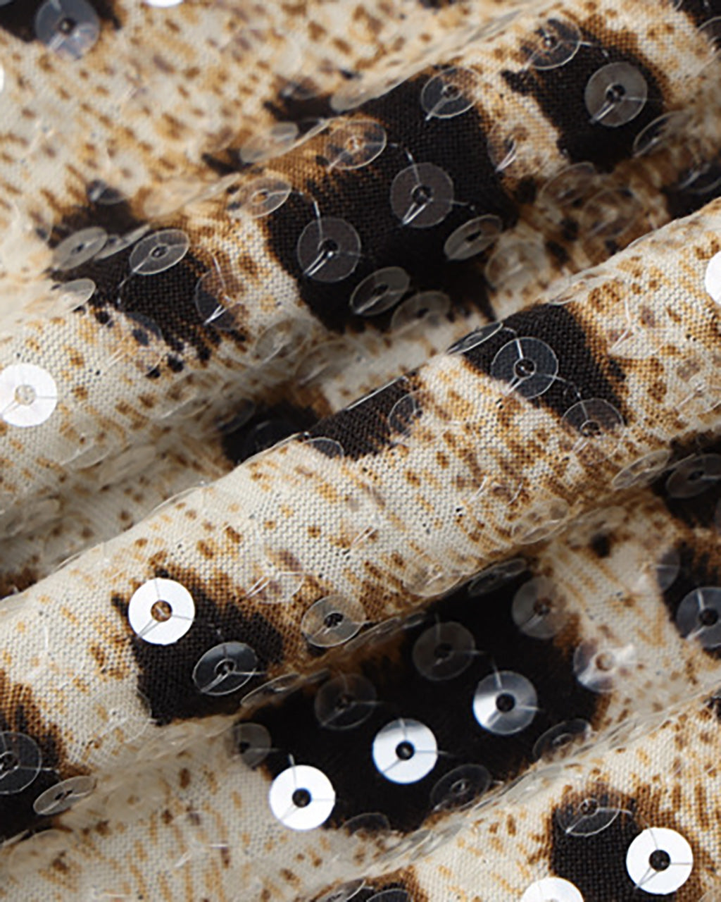 Sequin Leopard Print Mini Bodycon Dress - OMFORT