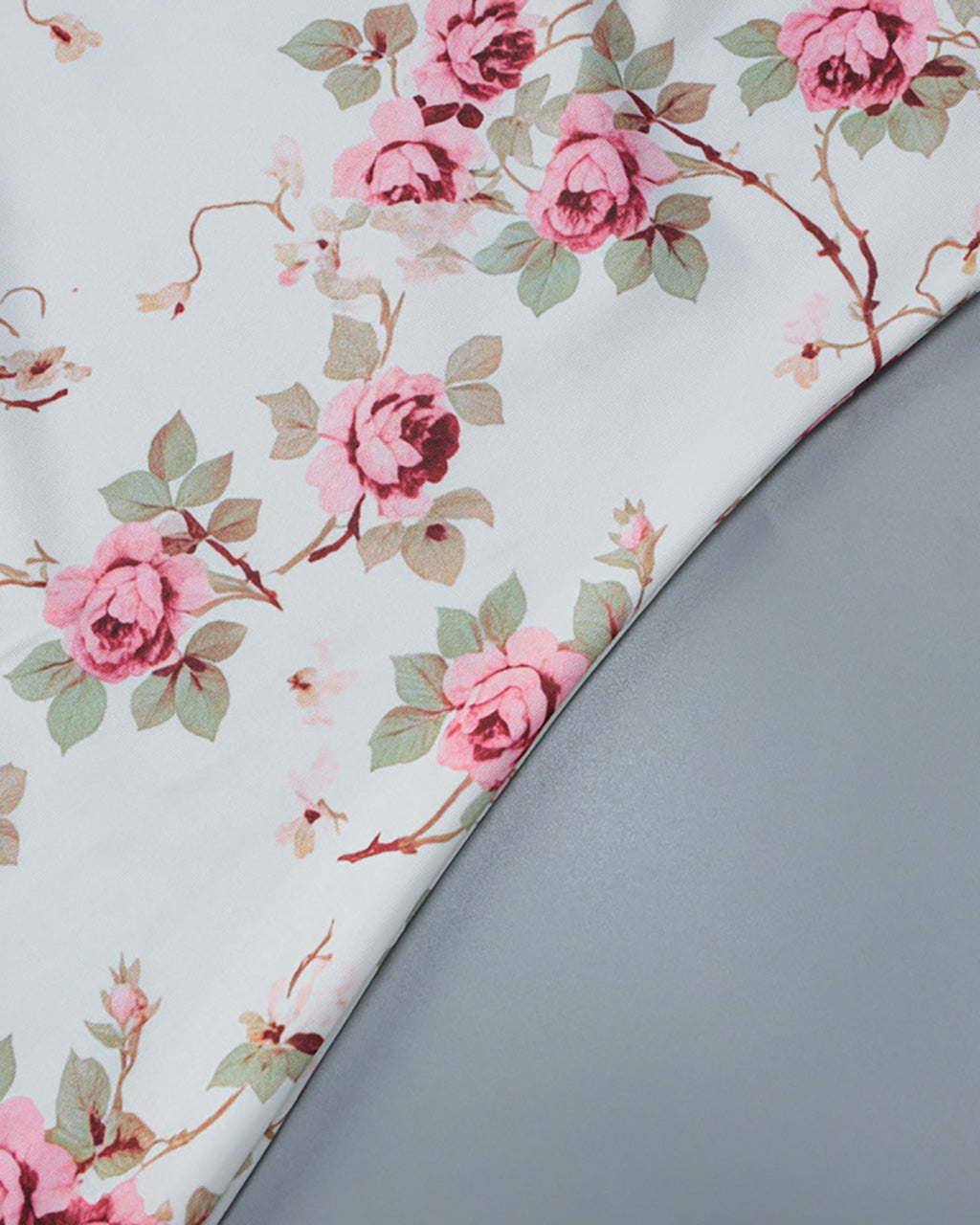 V-neck Floral Print Lace Patchwork Dress - OMFORT