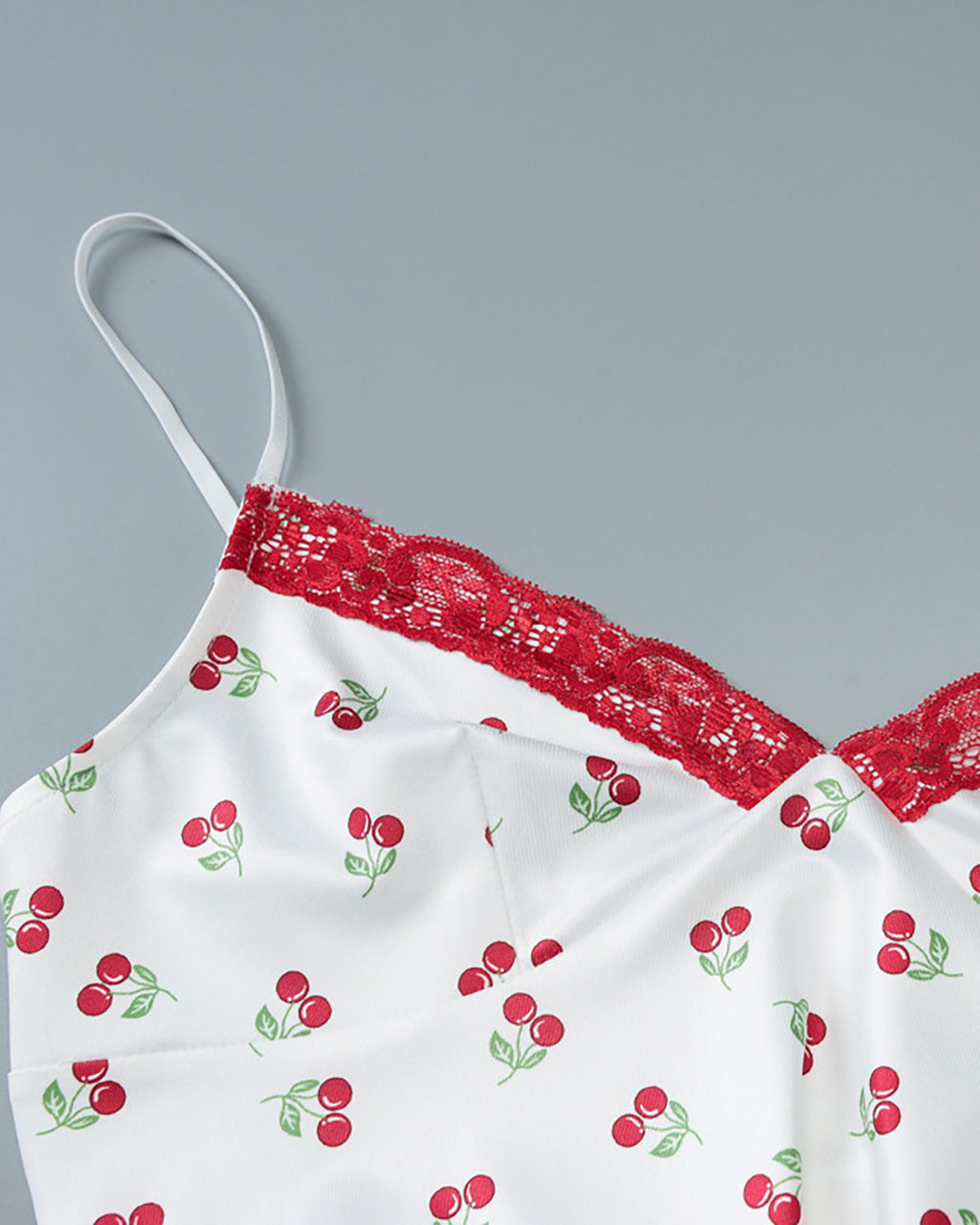 Cherry Farm Lace Trim Mini Dress OMFORT