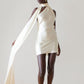 Solid One-Shoulder Scarf Mini Dress OMFORT