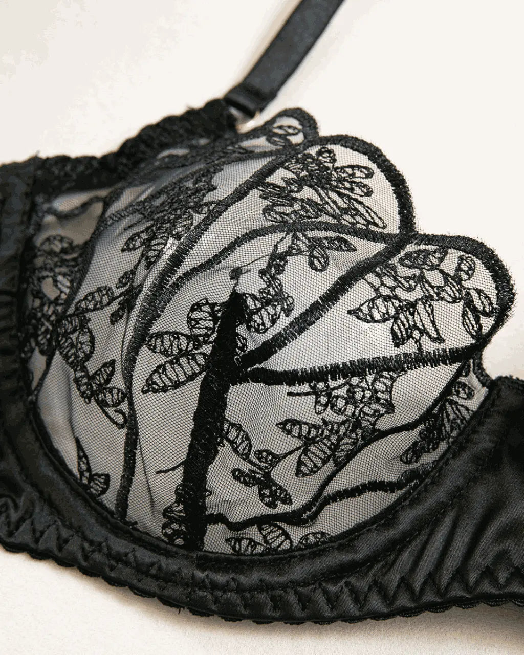 Luxury Sexy Mesh Sheer 2Pcs Lingerie Set OMFORT