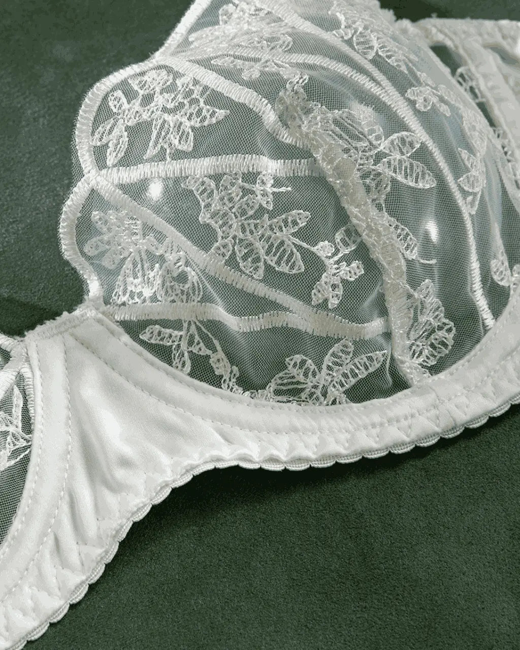 Luxury Sexy Mesh Sheer 2Pcs Lingerie Set OMFORT