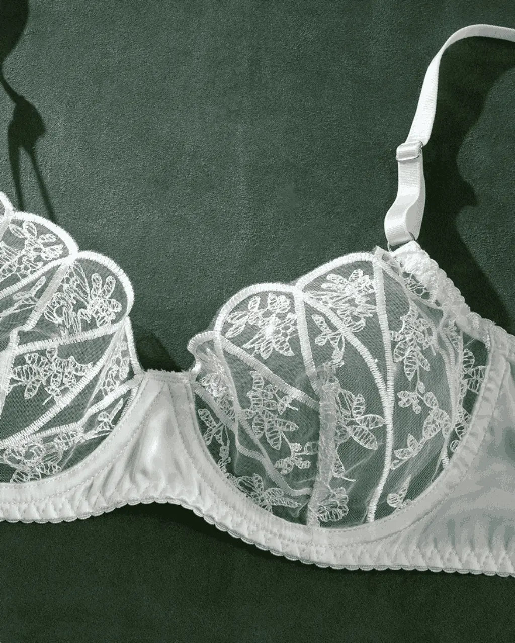 Luxury Sexy Mesh Sheer 2Pcs Lingerie Set OMFORT