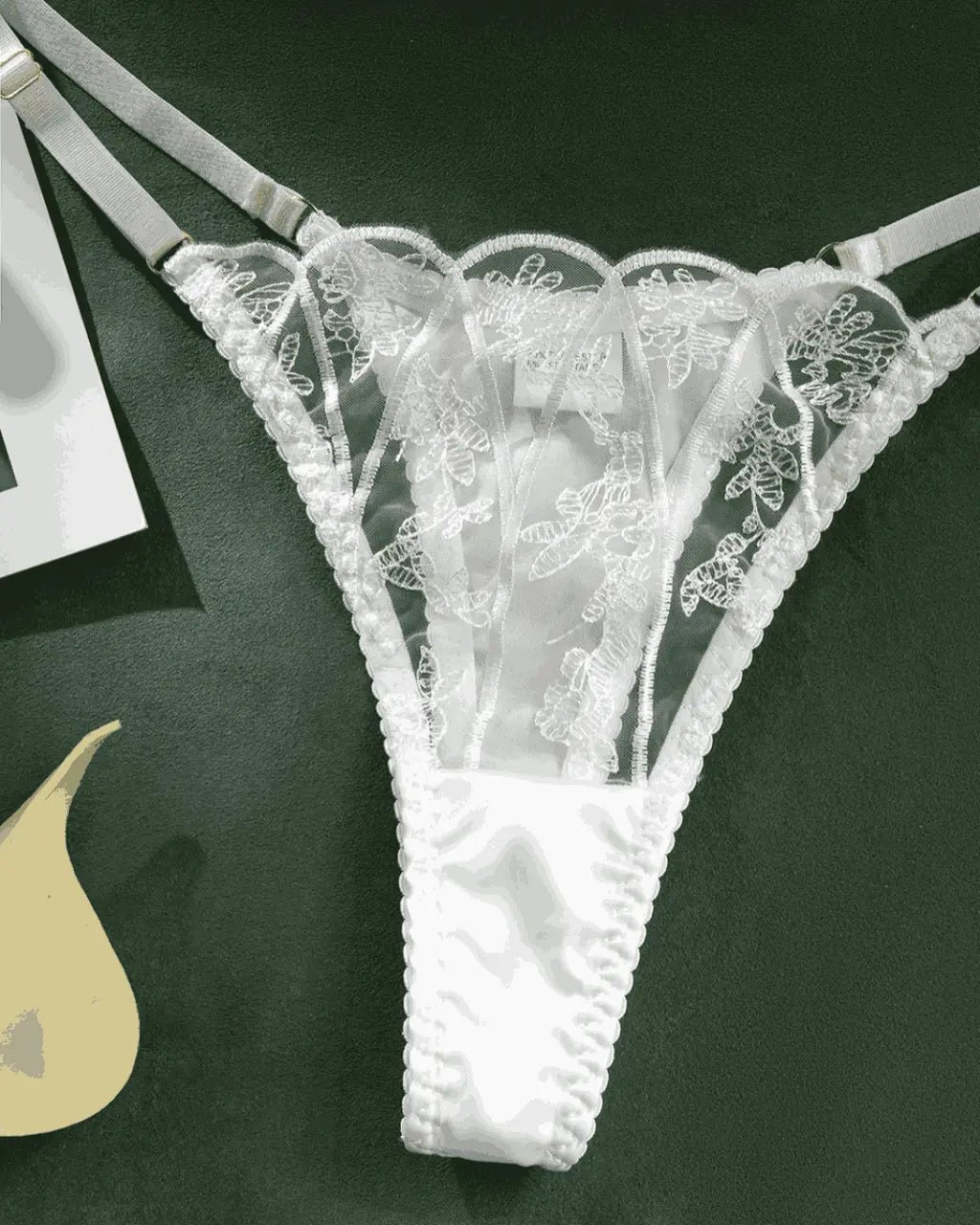 Luxury Sexy Mesh Sheer 2Pcs Lingerie Set OMFORT