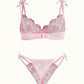 Embroidered Rose Mesh 2Pcs Lingerie Set OMFORT