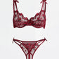Embroidered Rose Mesh 2Pcs Lingerie Set OMFORT