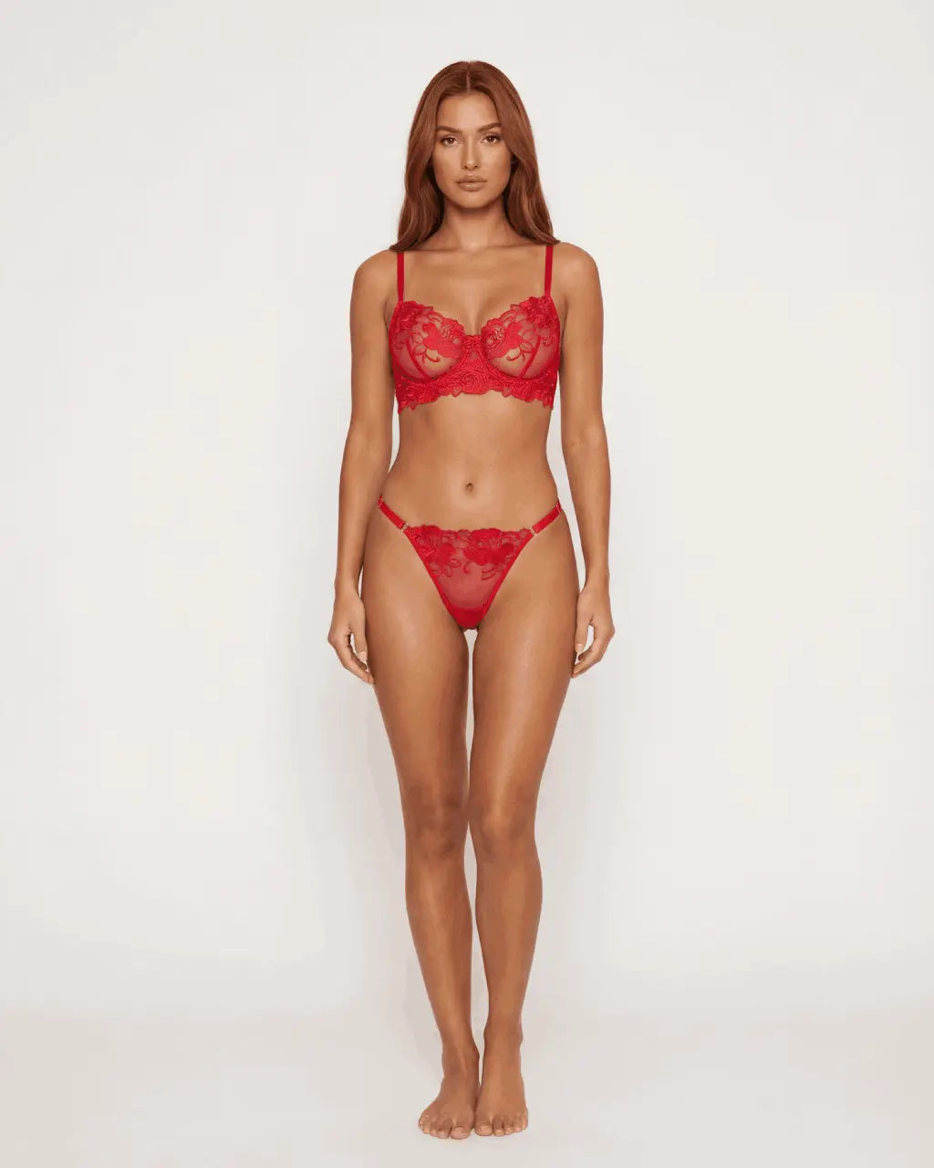 Comfortable Floral Lace 2Pcs Lingerie Set OMFORT