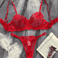 Comfortable Floral Lace 2Pcs Lingerie Set OMFORT