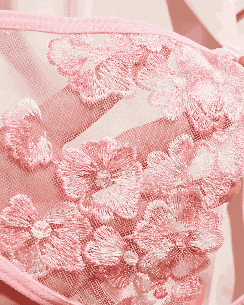 Floral Embroidery 2Pcs Lingerie Corset Set OMFORT