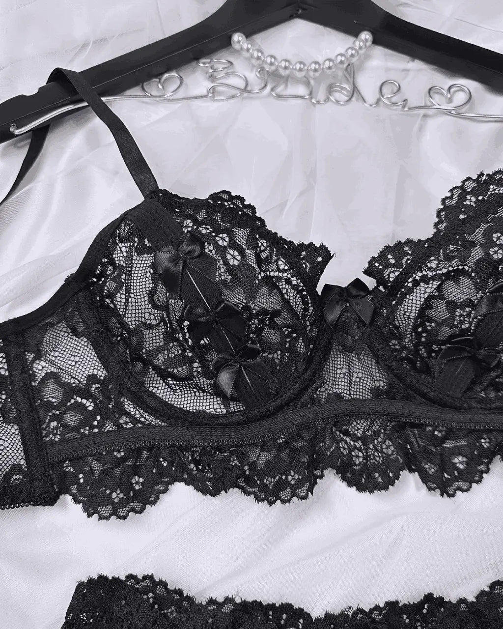 Erotic Underwear Lace 5Pcs Lingerie Set OMFORT