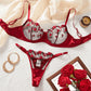 Soft Floral Embroidery 2Pcs Lingerie Set OMFORT