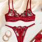Soft Floral Embroidery 2Pcs Lingerie Set OMFORT