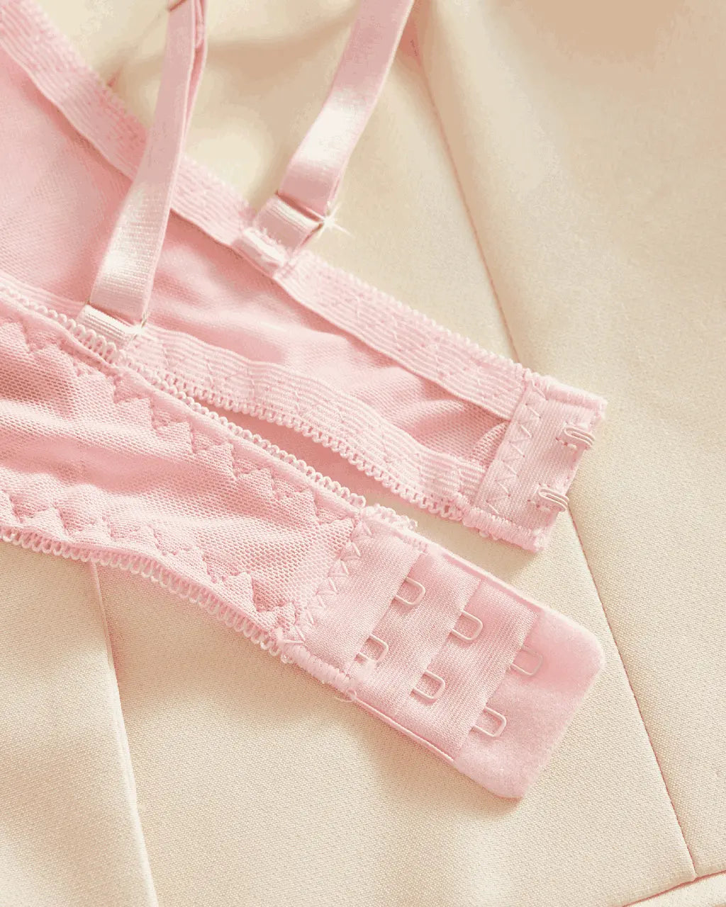 Sexy Leaf Floral Embroidered Mesh 2Pcs Lingerie Set OMFORT