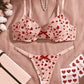 Tulle Heart Embroidered 2Pcs Lingerie Set OMFORT
