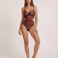Floral Lace Embroidered Cutout 1Pcs Lingerie Set OMFORT