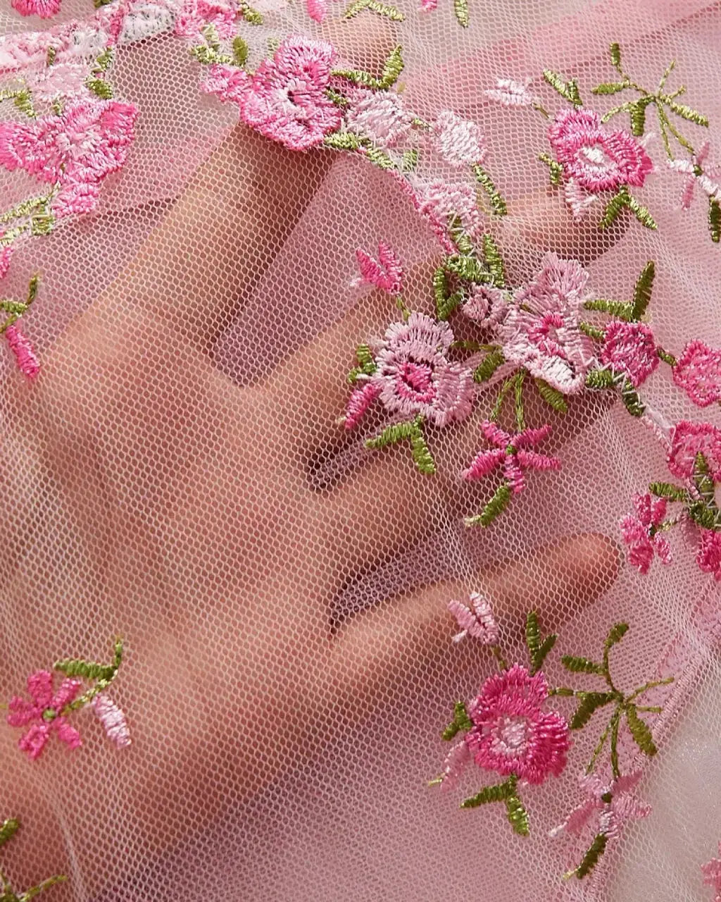 Floral Lace Embroidered Cutout 1Pcs Lingerie Set OMFORT