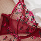 Floral Lace Embroidered Cutout 1Pcs Lingerie Set OMFORT