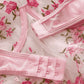Floral Lace Embroidered Cutout 1Pcs Lingerie Set OMFORT