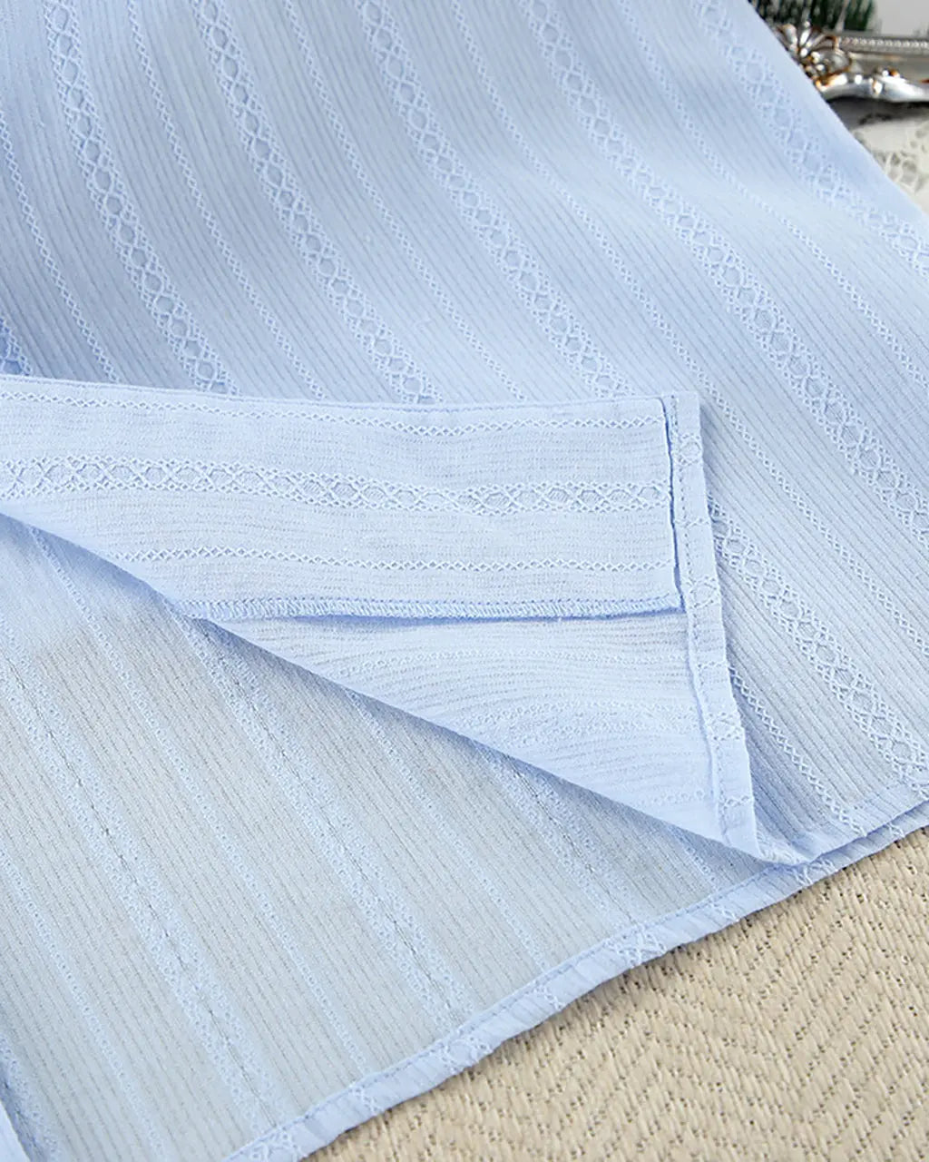 Tie Open Front Top And Shorts Lounge Set - OMFORT