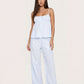 Minimalist Striped Cami Top And Pants Lounge Set - OMFORT