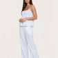 Minimalist Striped Cami Top And Pants Lounge Set - OMFORT