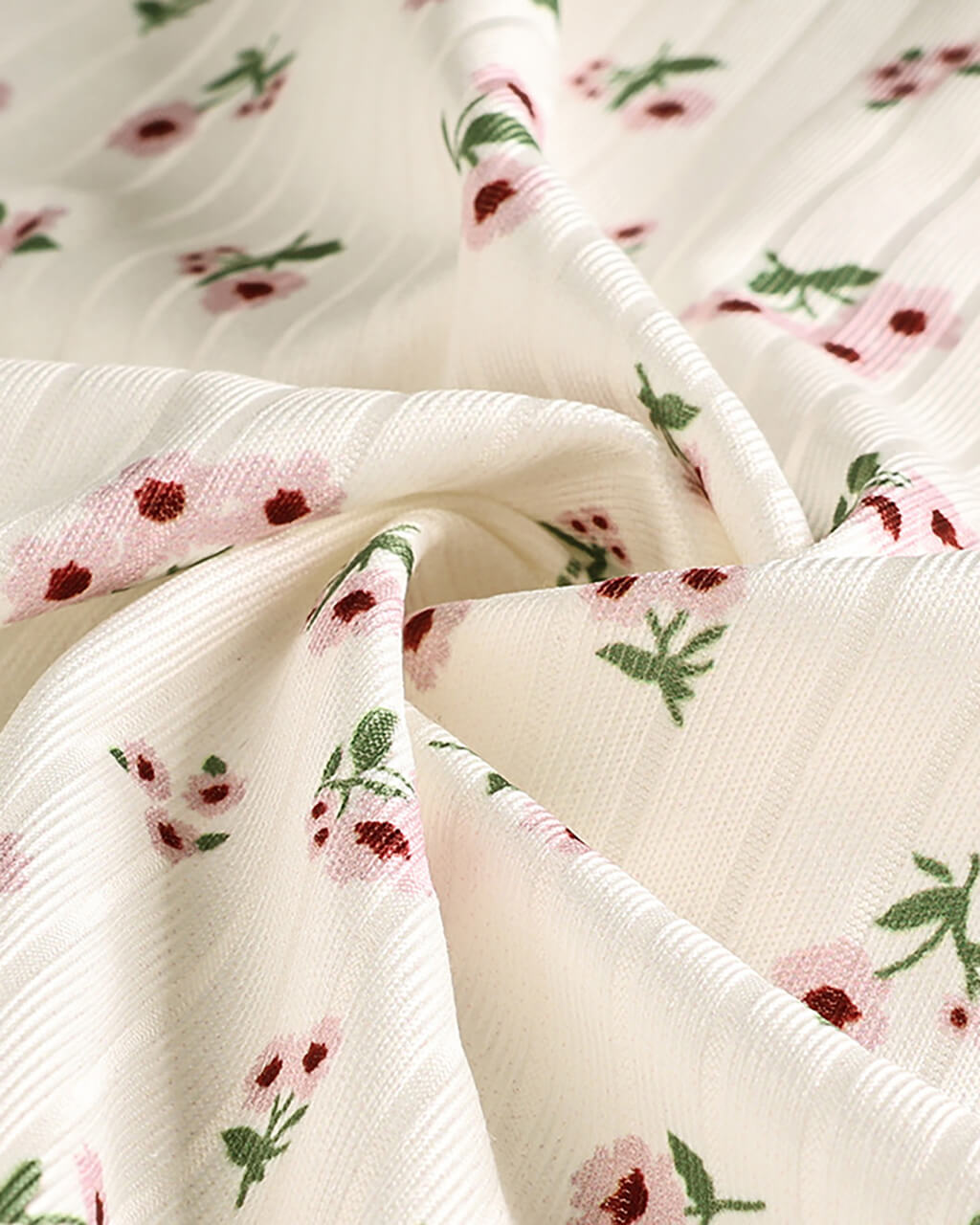 Floral Print Crop Tops And Shorts 3Pcs Lounge Set - OMFORT