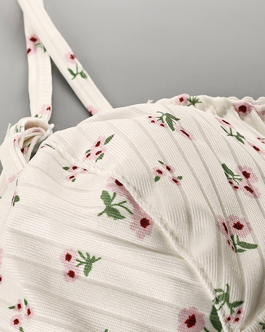 Floral Print Crop Tops And Shorts 3Pcs Lounge Set - OMFORT