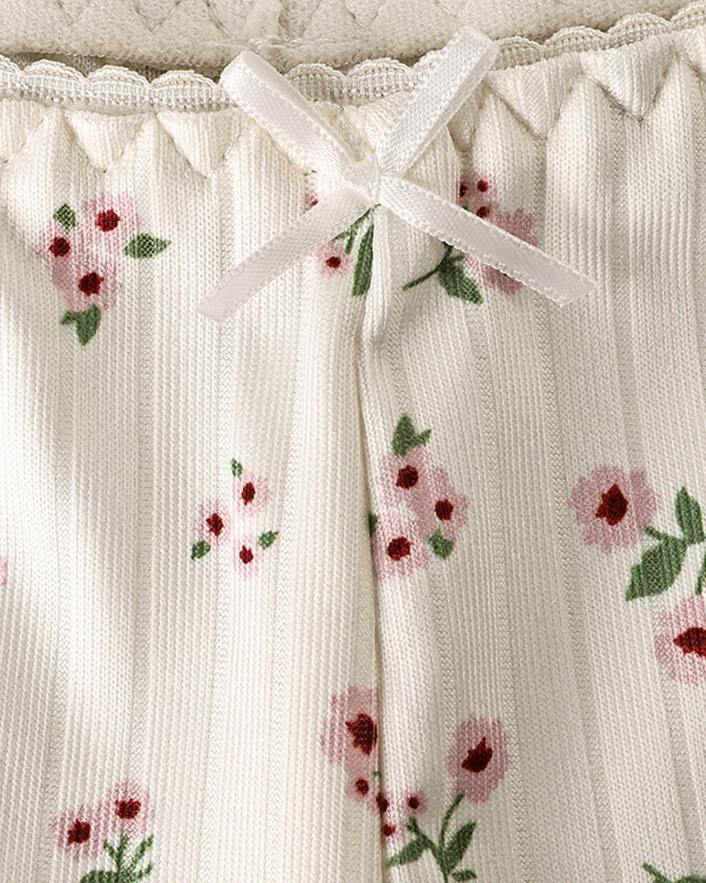 Floral Print Crop Tops And Shorts 3Pcs Lounge Set - OMFORT