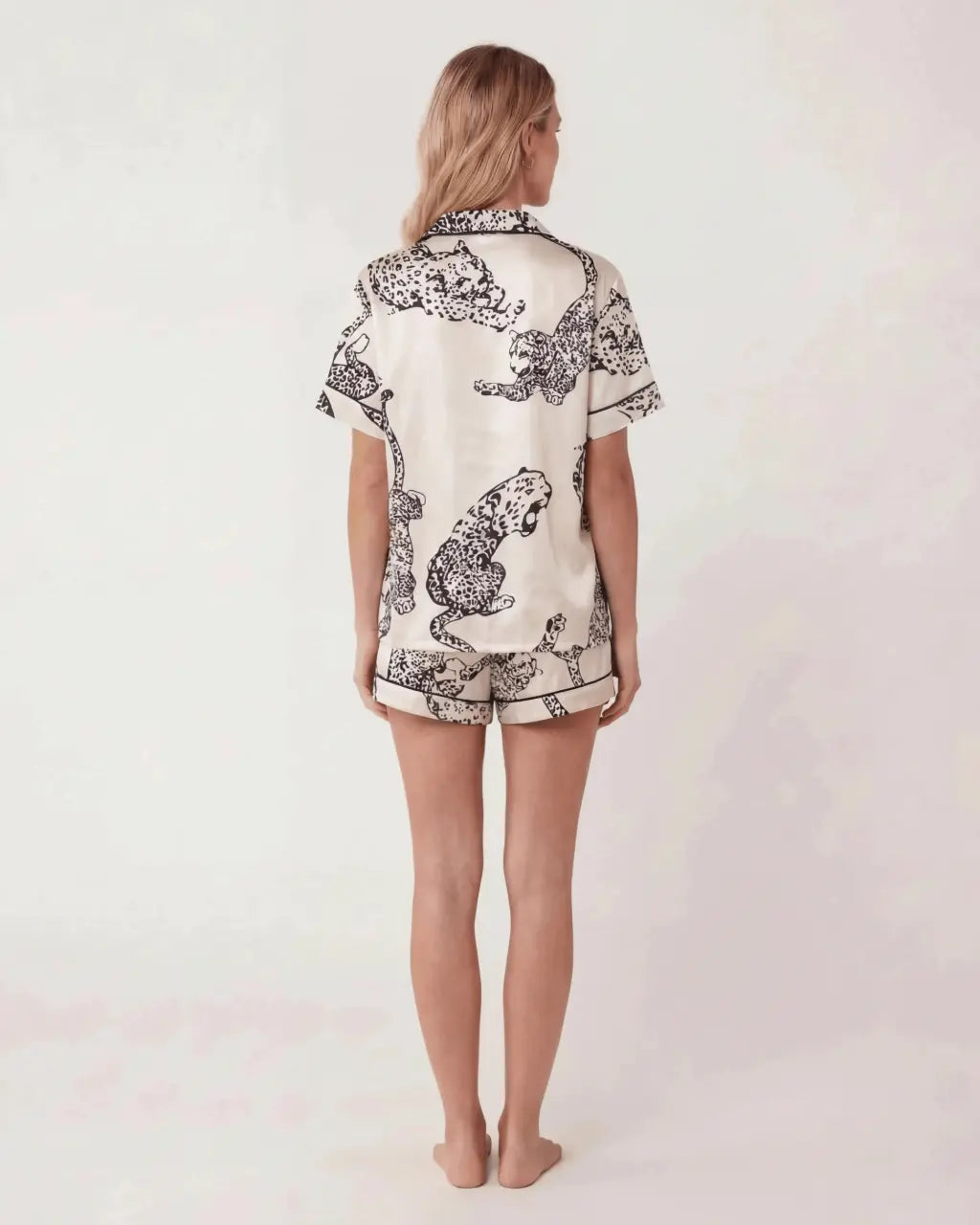 Leopard Print Short Pajama Set OMFORT
