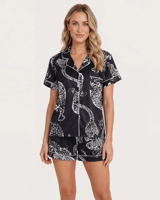 Leopard Print Short Pajama Set OMFORT