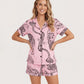 Leopard Print Short Pajama Set OMFORT