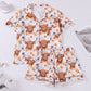 Highland Cow Short Satin Pajama Set OMFORT