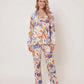 Paisley Print Long Pajama Set OMFORT