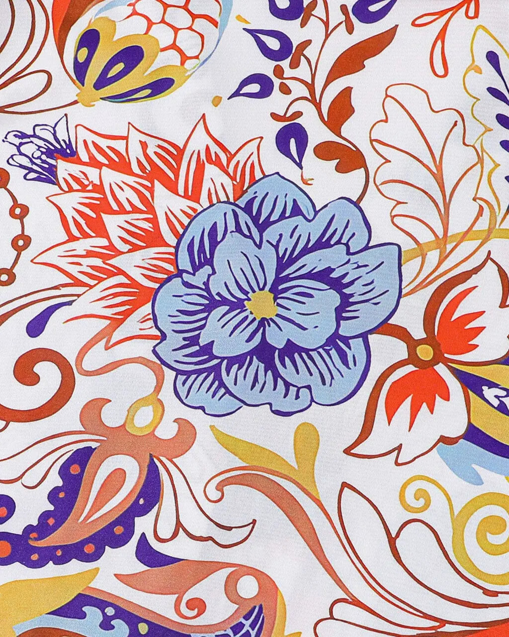 Paisley Print Long Pajama Set OMFORT