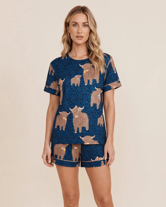 Leopard Cow Print Short Lounge Set OMFORT